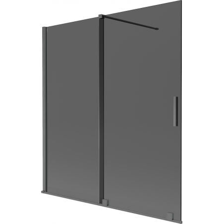 Mexen Velar sprchový panel 2-dverový posuvný 150 x 150 cm, grafit, brúsená gun gray - 896-150-000-41-66