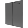 Mexen Velar sprchový panel 2-dverový posuvný 150 x 150 cm, grafit, brúsená gun gray - 896-150-000-41-66