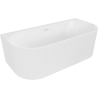 Mexen Sella voľne stojaca pri stene rebrovaná vaňa 170 x 80 cm, biela matná, biely prepad - 52711708001-20