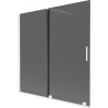 Mexen Velar sprchová zástenka 2-krídlová posuvná 160 x 150 cm, grafitová, biela - 896-160-000-41-20