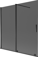 Mexen Velar, 2-krídlové posuvné vaňové paravány 160 x 150 cm, grafit, čierna - 896-160-000-41-70