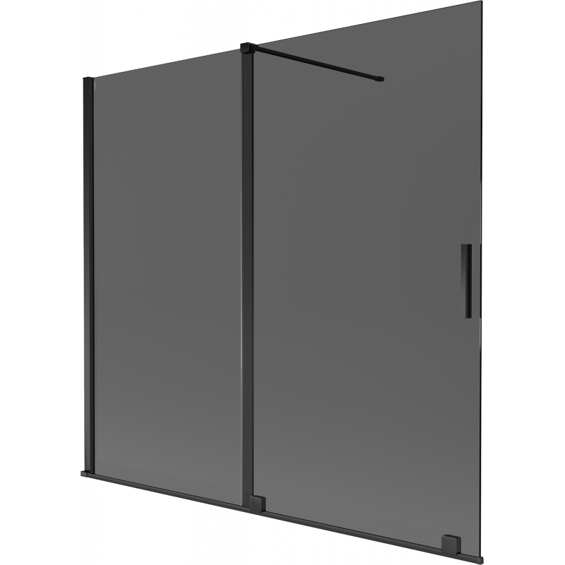 Mexen Velar sprchová zástena 2-krídlová posuvná 170 x 150 cm, grafitová, čierna - 896-170-000-41-70