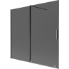 Mexen Velar vaňová zástena 2-krídlová posuvná 170 x 150 cm, grafit, gun metal - 896-170-000-41-95