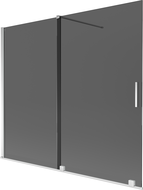 Mexen Velar posuvná vaňová zástena 2-krídlová, 180 x 150 cm, grafitová, chróm - 896-180-000-41-01