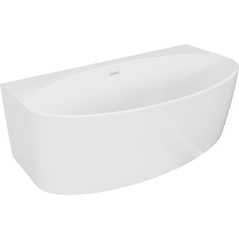 Mexen Bruna voľne stojaca vaňa pri stene 150 x 82 cm, biela lesklá, biely prepad - 52731508200-20