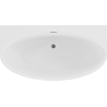 Mexen Bruna samostatne stojaca vaňa pri stene 150 x 82 cm, biela lesklá, prepad gun gray kartáčovaný - 52731508200-66