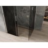 Mexen Omega sprchová kabína, posuvné dvere 140 x 90 cm, grafitová čierna, chrómová - 825-140-090-01-40