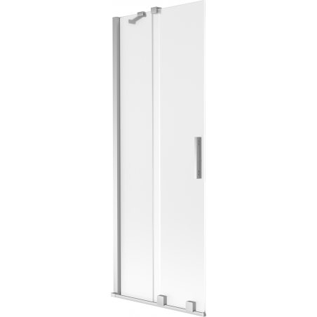 Mexen Velar dvojkrídlový zasúvací vaňový panel 70 x 150 cm, mliečny, chróm - 896-070-000-31-01