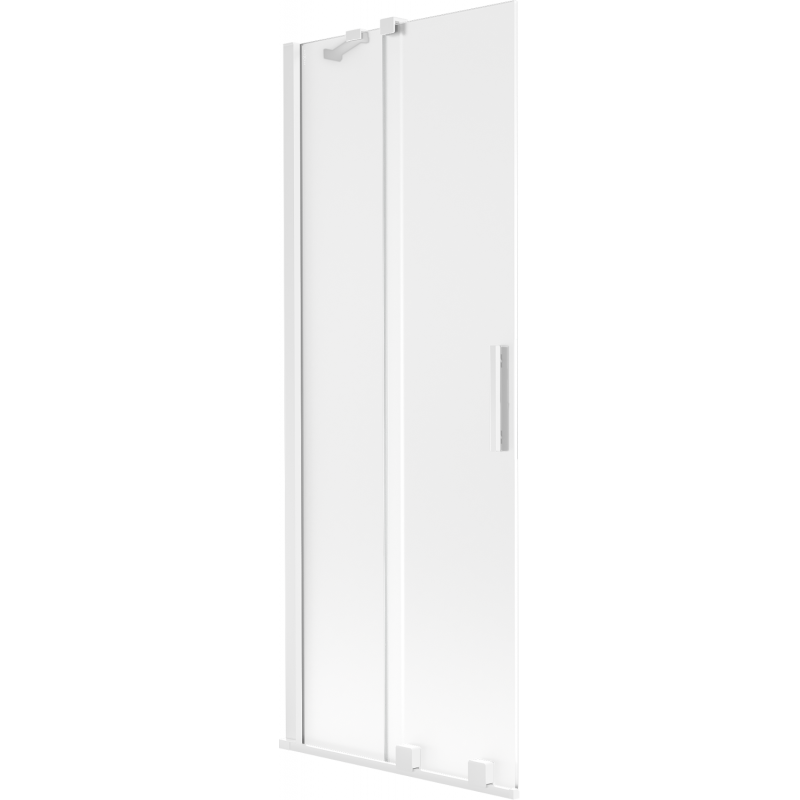 Mexen Velar - dvojkrídlová posuvná vaňová zástenka 70 x 150 cm, číra, biela - 896-070-000-31-20