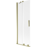 Mexen Velar vaňová zástena 2-krídlová posuvná 70 x 150 cm, mráz, zlatá - 896-070-000-31-50