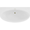 Mexen Bruna voľne stojaca nástenná vaňa 170 x 88 cm, biely lesk, zlatý prepad - 52731708800-50