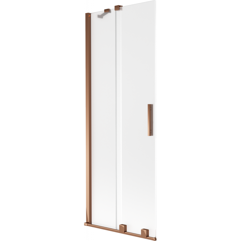 Mexen Velar sprchová zástená 2-krídlová posuvná 70 x 150 cm, matné sklo, ružové zlato - 896-070-000-31-60