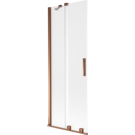 Mexen Velar sprchová zástená 2-krídlová posuvná 70 x 150 cm, matné sklo, ružové zlato - 896-070-000-31-60