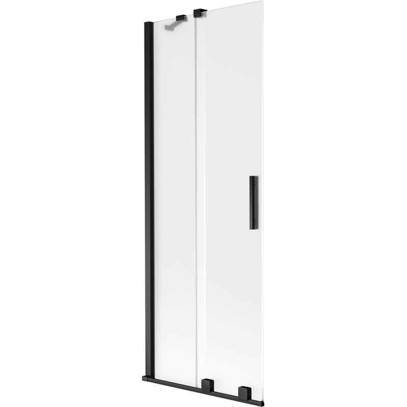 Mexen Velar sprchová zástena 2-dielna posuvná 70 x 150 cm, mrazivá, čierna - 896-070-000-31-70