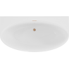 Mexen Bruna voľne stojaca pri stene 170 x 88 cm, biela lesk, prepad brúsená meď - 52731708800-65