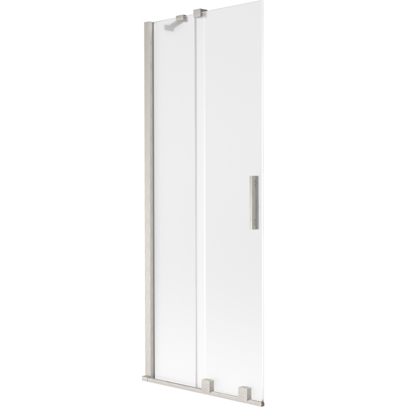 Mexen Velar vaňová zástenka 2-krídlová posuvná 70 x 150 cm, mráz, brúsený nikel - 896-070-000-31-97