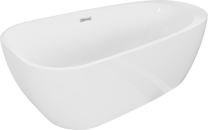 Mexen Giada voľne stojaca vaňa 170 x 90 cm, biely lesk, prepad chróm - 52741709000-01