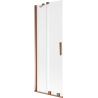 Mexen Velar vaňová zástena 2-krídlová posuvná 75 x 150 cm, mráz, ružové zlato - 896-075-000-31-60