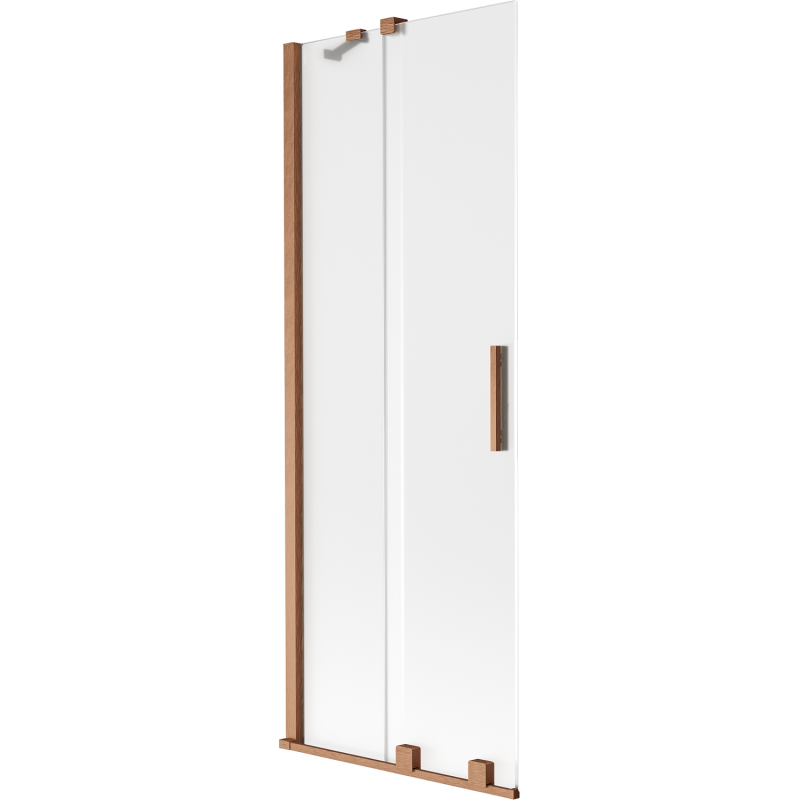 Mexen Velar vaňová zásteny dvojdverová posuvná 75 x 150 cm, matná, brúsená meď - 896-075-000-31-65