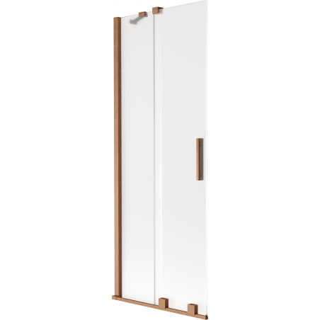 Mexen Velar sprchová zástena 2-krídlová posuvná 75 x 150 cm, mráz, brúsená meď - 896-075-000-31-65