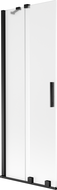 Mexen Velar dvojkrídlové sprchové dvere, posuvné 75 x 150 cm, mrazené, čierne - 896-075-000-31-70