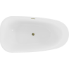 Mexen Giada voľne stojaca vaňa 170 x 90 cm, biely lesk, zlatý prepad - 52741709000-50