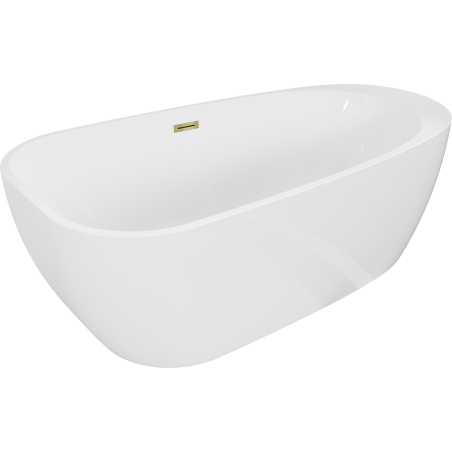 Mexen Giada voľne stojaca vaňa 170 x 90 cm, biely lesk, zlatý prepad - 52741709000-50