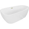 Mexen Giada voľne stojaca vaňa 170 x 90 cm, biely lesk, zlatý prepad - 52741709000-50