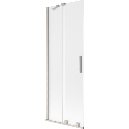 Mexen Velar sprchová zástenka 2-krídlová posuvná 75 x 150 cm, mráz, brúsený nikel - 896-075-000-31-97