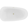 Mexen Giada voľne stojaca vaňa 170 x 90 cm, biela lesklá, prepad zlatý brúsený - 52741709000-55