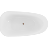 Mexen Giada voľne stojaca vaňa 170 x 90 cm, biela lesklá, prepad ružové zlato - 52741709000-60