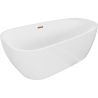 Mexen Giada voľne stojaca vaňa 170 x 90 cm, biela lesklá, prepad ružové zlato - 52741709000-60