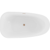 Mexen Giada voľne stojaca vaňa 170 x 90 cm, biela lesklá, prepad brúsená meď - 52741709000-65