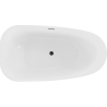 Mexen Giada voľne stojaca vaňa 170 x 90 cm, biela lesklá, čierny prepad - 52741709000-70