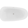 Mexen Giada voľne stojaca vaňa 170 x 90 cm, biela lesk, prepad brúsený nikel - 52741709000-97
