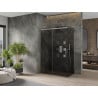 Mexen Omega sprchová kabína, posuvné dvere 150 x 80 cm, grafitová čierna, chrómová - 825-150-080-01-40