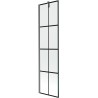 Mexen Next vaňová zástena 1-krídlová 50 x 150 cm, čierna mriežka, gun gray brúsená - 895-050-000-00-77-66