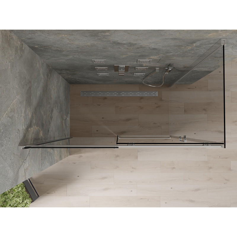 Mexen Omega posuvná sprchová kabína 160 x 80 cm, grafitová, chrómová - 825-160-080-01-40
