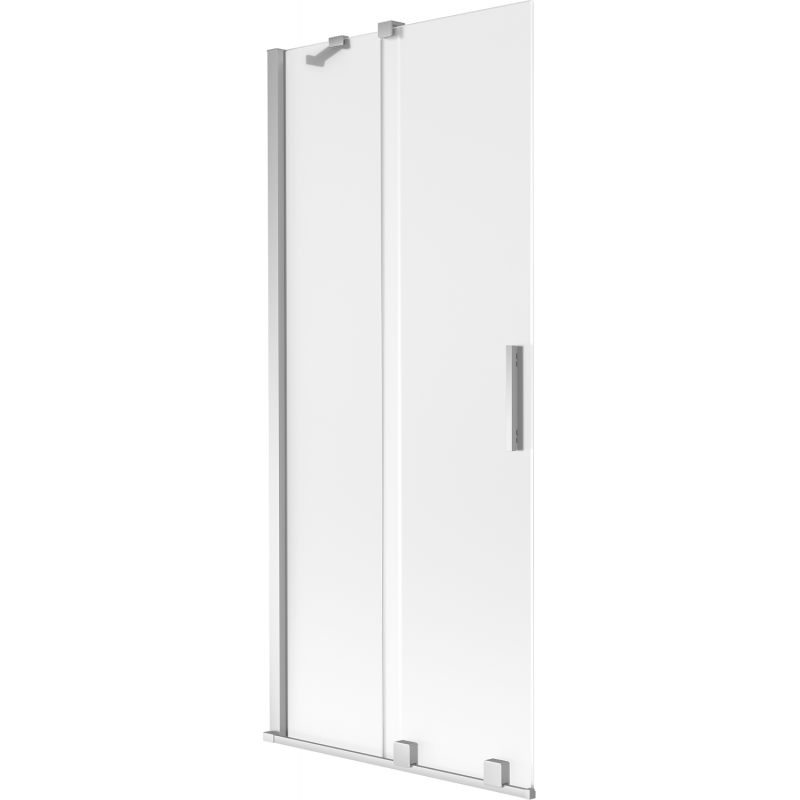 Mexen Velar vaňová zástenka 2-dielna posuvná 80 x 150 cm, matný, chróm - 896-080-000-31-01