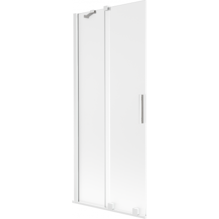 Mexen Velar sprchová zástenka dvojkrídlová posuvná 80 x 150 cm, mrazivá, biela - 896-080-000-31-20