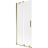 Mexen Velar dvojkrídlové sprchové zásteny, posuvné 80 x 150 cm, mrazené, zlaté - 896-080-000-31-50