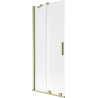 Mexen Velar vaňová zástena 2-krídlová posuvná 80 x 150 cm, matná, zlatá kartáčovaná - 896-080-000-31-55