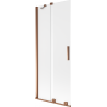 Mexen Velar sprchová zástenna dvojkrídlová posuvná 80 x 150 cm, matná, ružové zlato - 896-080-000-31-60