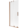 Mexen Velar sprchová zástena dvojdverová posuvná 80 x 150 cm, mrazené, brúsená meď - 896-080-000-31-65