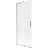 Mexen Velar vaňová zástená 2-krídlová posuvná 80 x 150 cm, mrazená, kartáčovaný nikel - 896-080-000-31-97