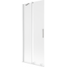 Mexen Velar dvojkrídlová zasúvacia vaňová zástena 85 x 150 cm, matné sklo, biela - 896-085-000-31-20
