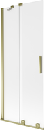 Mexen Velar dvojkrídlový zasúvací vaňový paraván 85 x 150 cm, námraza, zlatý - 896-085-000-31-50