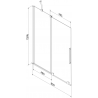 Mexen Velar sprchová clona dvojkrídlová posuvná 85 x 150 cm, matná, zlatá - 896-085-000-31-50