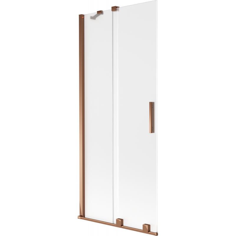 Mexen Velar dvojkrídlová posuvná vaňová zástena 85 x 150 cm, matná ružová zlatá - 896-085-000-31-60