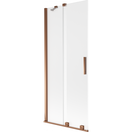 Mexen Velar dvojkrídlová posuvná vaňová zástena 85 x 150 cm, matná ružová zlatá - 896-085-000-31-60